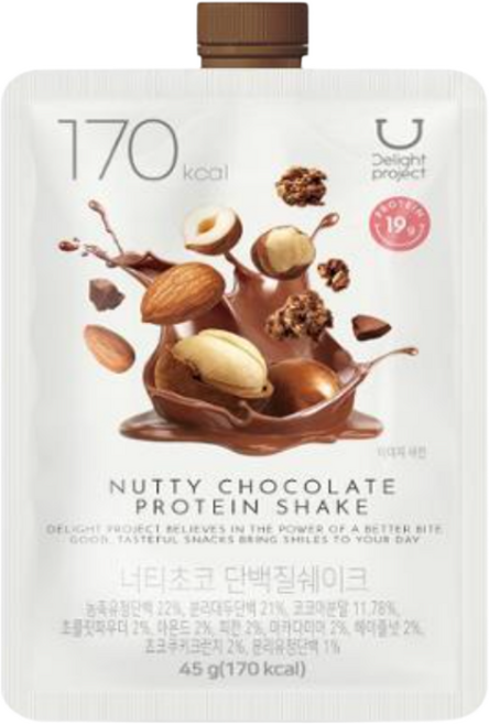 딜라이트 프로젝트 단백질 쉐이크 프로틴 너티초코맛, 7개