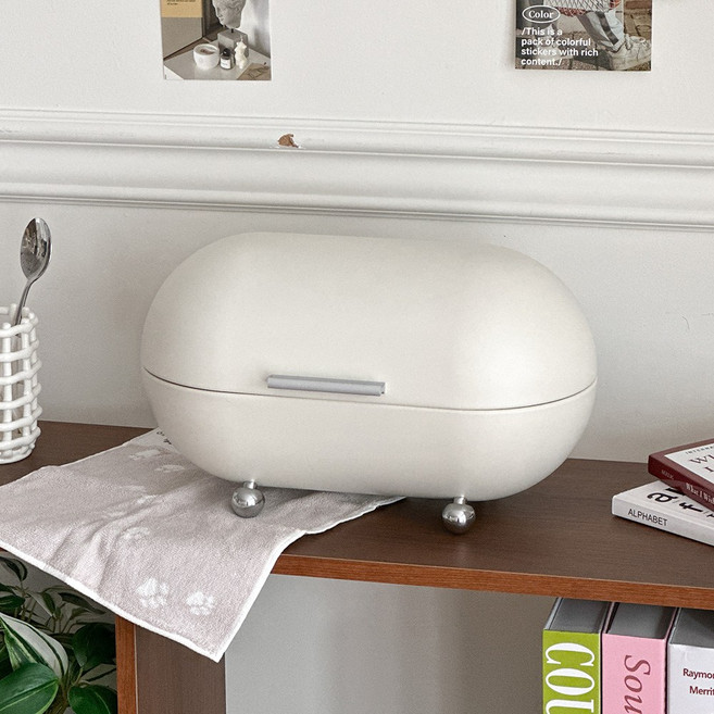 루시아이 모먼트 라운드 크림 브레드박스, 1개, 단일옵션