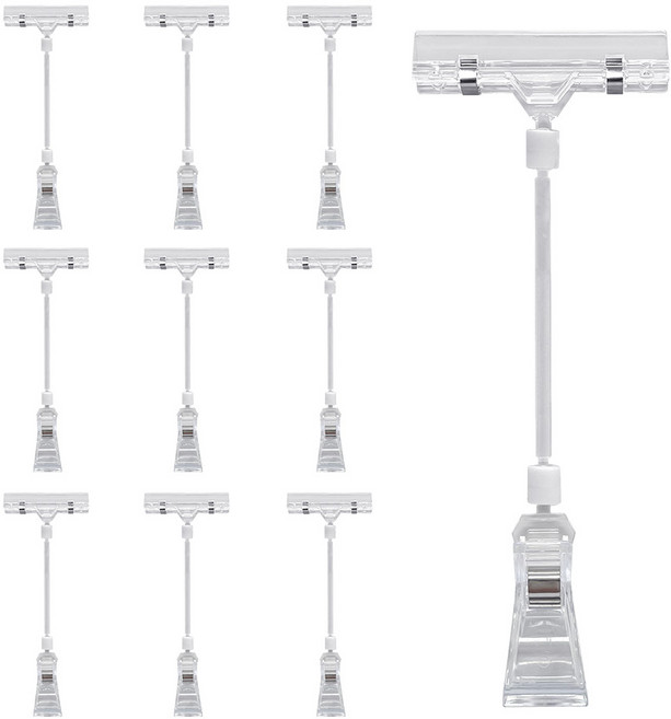 POP 집게꽂이 쇼클립 가격표 투명, 10개