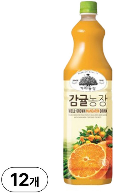 웅진 가야농장 감귤주스, 12개, 1.5L