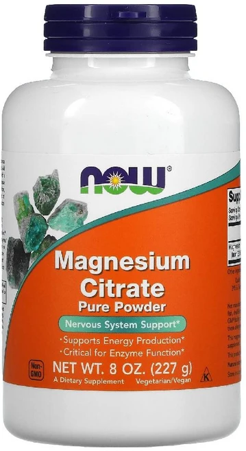 나우푸드 Now Foods 마그네슘 시트레이트 퓨어 파우더, 227g, 1개 - 쿠팡