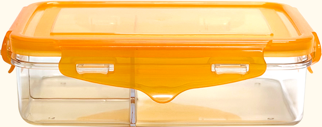 에코센스 프레시 오렌지락 BPA FREE 밀프렙 냉장고 정리 밀폐용기 도시락 800ml 3개, 1세트