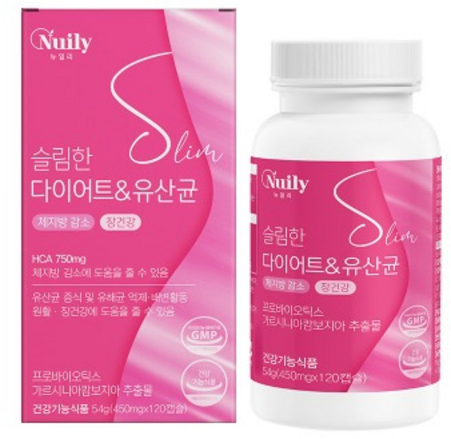 다이어트 유산균 HCA 가르시니아 장 건강 유산균 프로바이오틱스 비피더스 B3 식 약 처, 1개, 120정