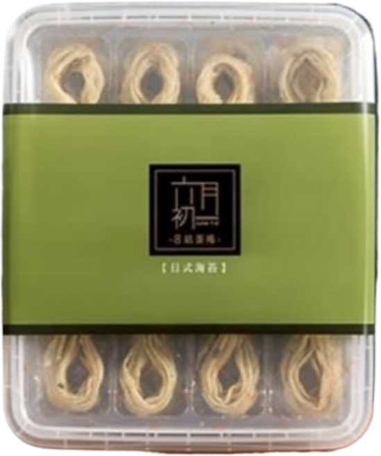 六月初一 8結蛋捲 台中伴手禮 酥脆口感 獨立包裝, 1個, 日式海苔/32入