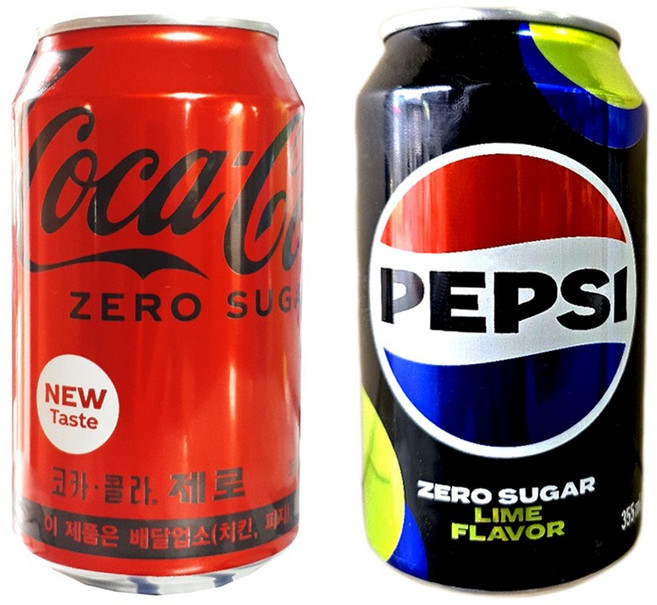 코카콜라 제로(업소용)+펩시콜라 제로(업소용) 24개씩, 48개입, 355ml