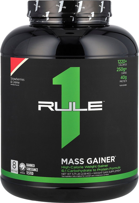 Rule One Proteins Mass Gainer 딸기 & 크림 (5.71lb)