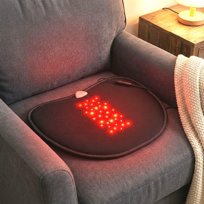 전자파X 근적외선 4파장 온열 좌욕방석 항문 전립선 치질 관리기, 블랙, 블랙