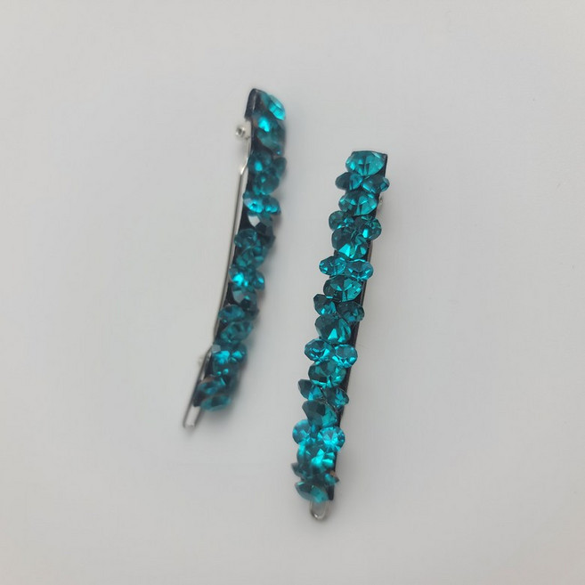 큐빅 헤어핀 걸핀 한쌍 머리핀 스톤 포인트 앞머리 옆머리 사이드 고정핀