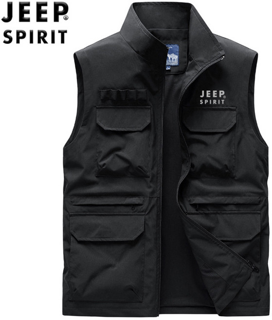 JEEP SPIRIT 지프 남성용 아웃도어 촬영 등산 낚시 멀티포켓 전술조끼 JP5989+양말