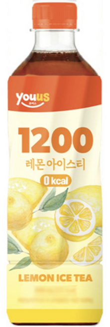 유어스 1200 레몬 아이스티 500ML 대용량 편의점 음료 24개 1박스