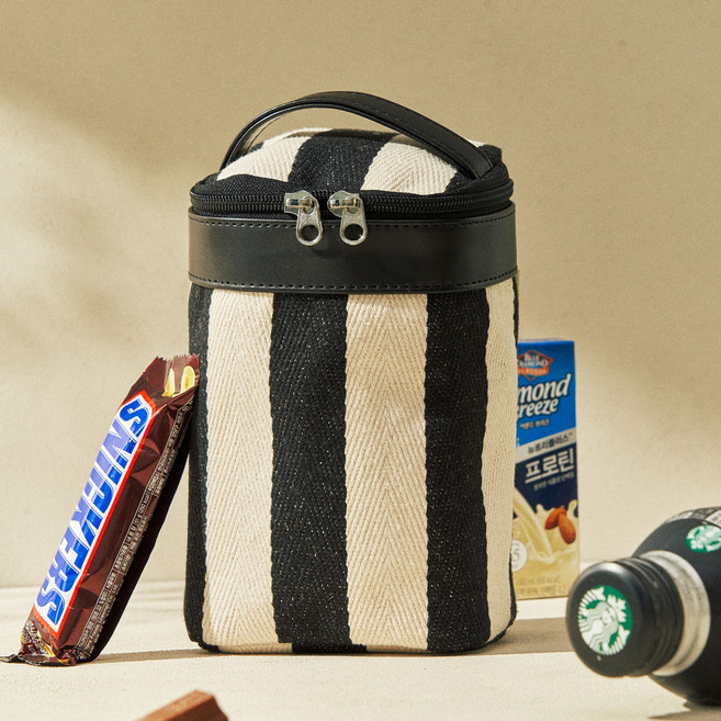 스테이지 이유식 보냉백 도시락 가방, 매트블랙