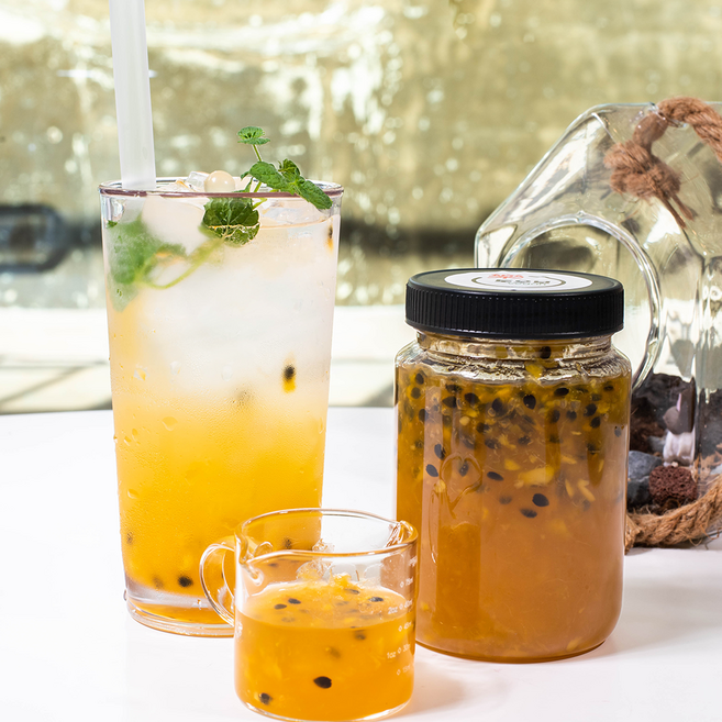 락토오보 수제 과일청 옐로우팡 파인애플과 백향과와 레몬의 풍미, 1구박스, 500ml, 1개입, 1개