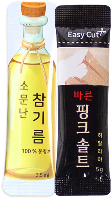소문난 기름장 히말라야핑크솔트맛 일회용 소포장 1박스 100세트, 100개