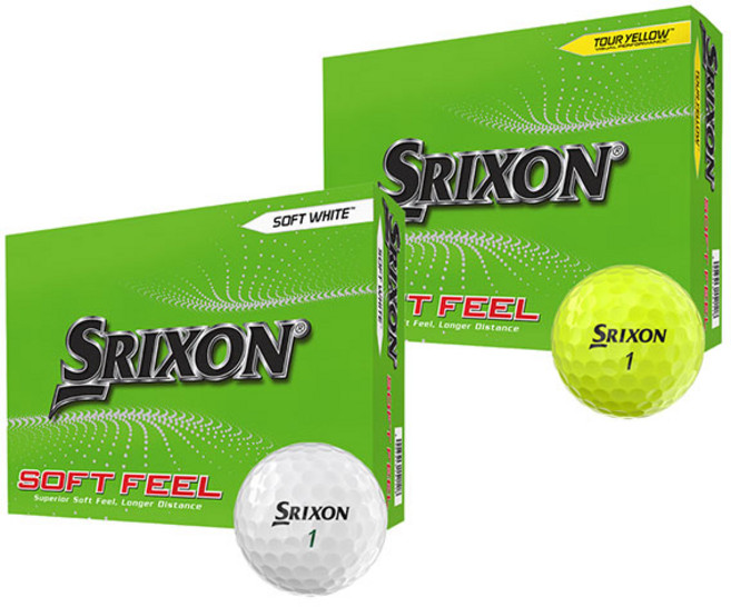 스릭슨 소프트필 골프공 정품 2피스 43mm, 옐로우, 12개입, 1개