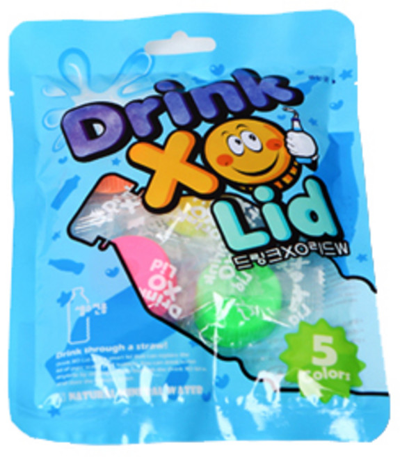 국산 드링크xo리드 생수용 빨대 뚜껑 실리콘 뚜껑 빨대캡 연예인 물병 빨대 흘림 방지, 생수용5P, 1개