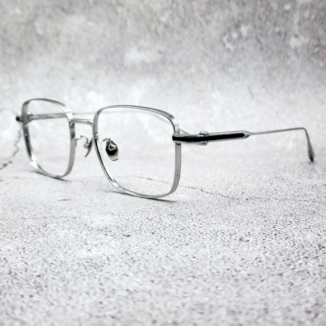글라스렌 긱시크 가벼운 사각 풀 티타늄안경테 명품 남자 여자 금테 은테 빅사이즈 안경 TGL26