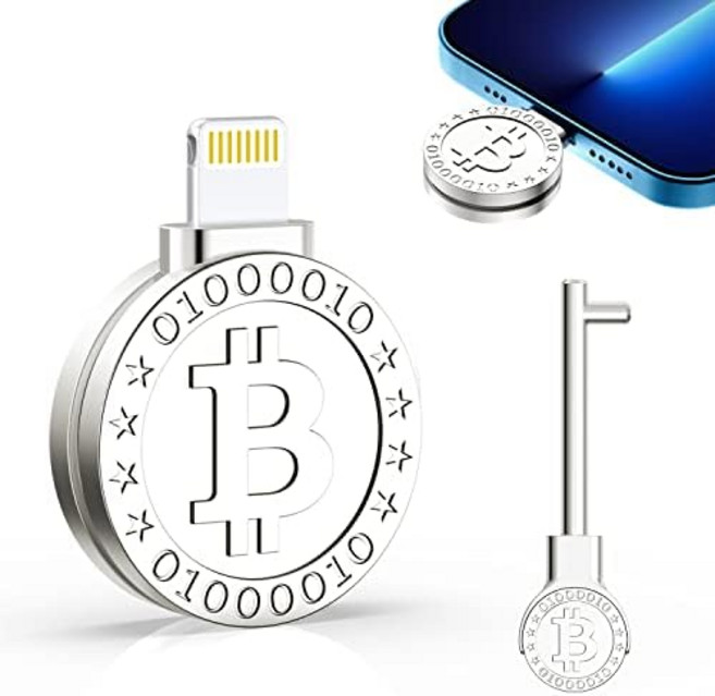 ySky MFi 인증 안전한 암호화 하드웨어 지갑 비트코인 이더리움 ERC 토큰용 iPhone iPad와 함께 작동 안전한 앱이 포함된 보안 신뢰할 수 있는 암호화 하드웨어 콜드 지갑 키 쉽게 관리됨(블루투스 필요 없음), 0GB, 1개