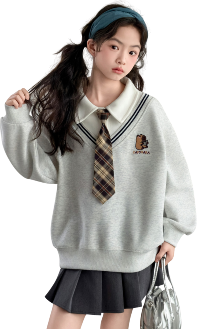 삐삐네옷가게 초등 주니어 예림타이 스쿨룩 맨투맨 티셔츠