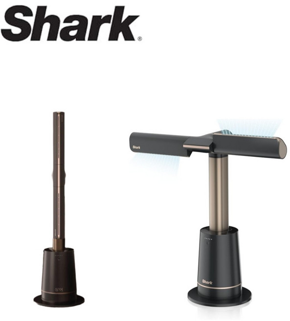 [220V 국내 사용 가능] Shark 터보블레이드 무날개 타워형 선풍기 TF200SEU 리모컨 포함 차콜 화이트, 1개, 220V