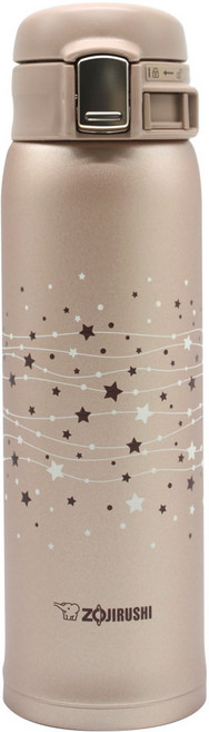 조지루시 초경량 보온보냉 원터치 팬시 텀블러 SM-SS48F 스타, 스타골드(NZ)