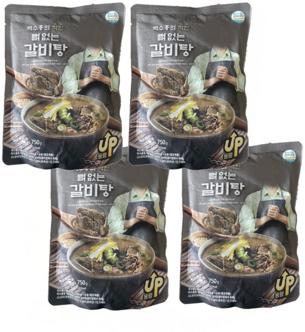 박수홍 착한뼈 없는갈비탕, 4개, 750g