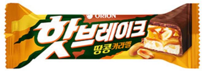 오리온 핫브레이크 땅콩카라멜 10개입, 450g, 1개
