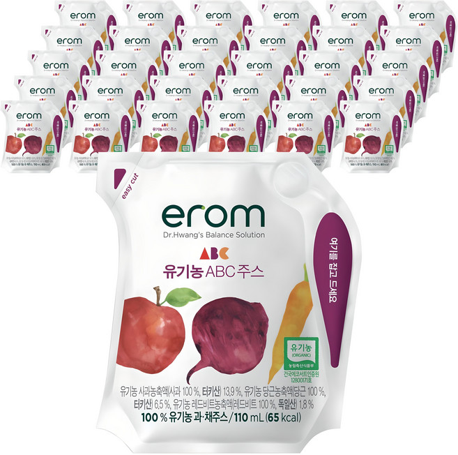 이롬 유기농 ABC주스, 110ml, 48개
