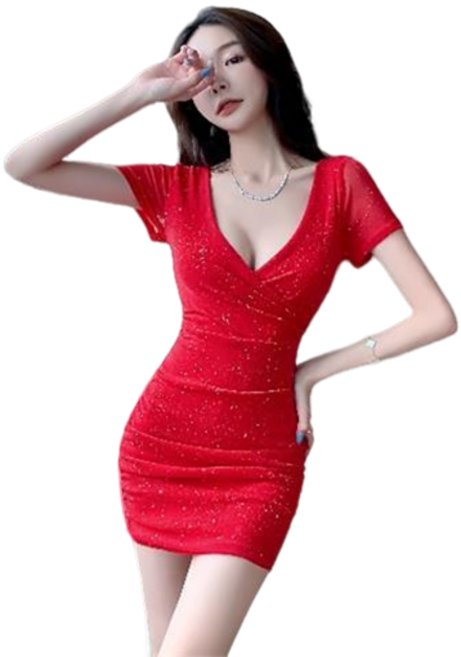 여성용 원피스 브이넥 슬림 랩 스커트 사우나 족욕 기사 작업복 뉴타임즈 E547P305