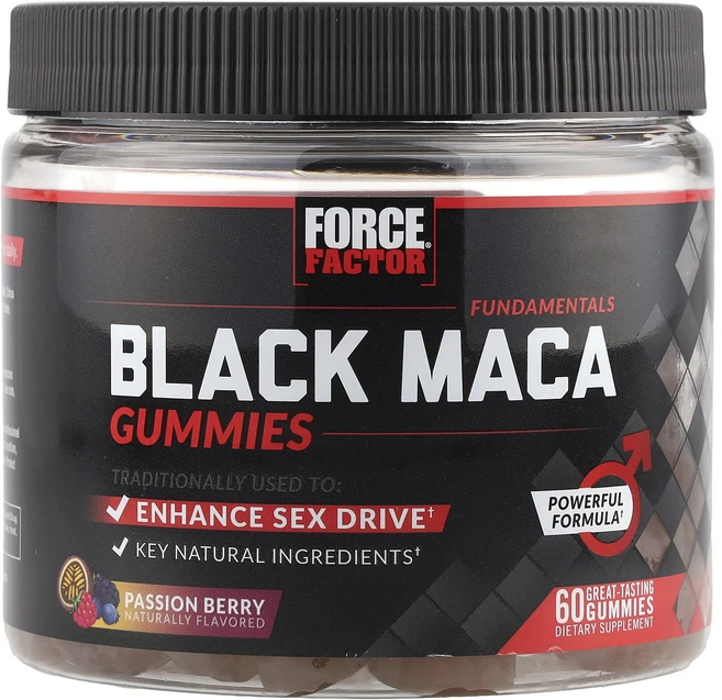 Force Factor 펀더멘탈 블랙 마카 구미젤리 패션 베리 구미젤리 60개, ForceFactor펀더멘탈블랙마카구미젤리패션베리구미젤, 1개, 60정 - 쿠팡