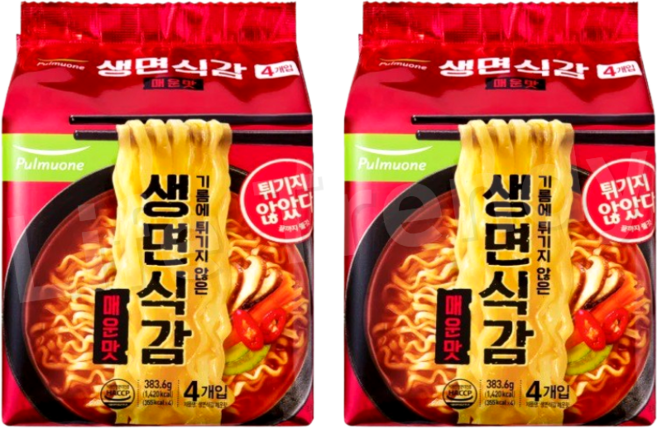 풀무원 생면식감 매운맛 자연건면 95.9g, 8개
