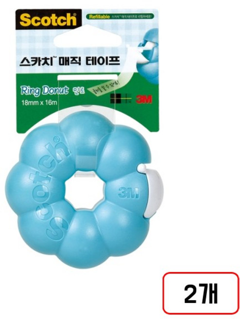 3M)매직테이프(링도넛), 2개, 민트/M320141