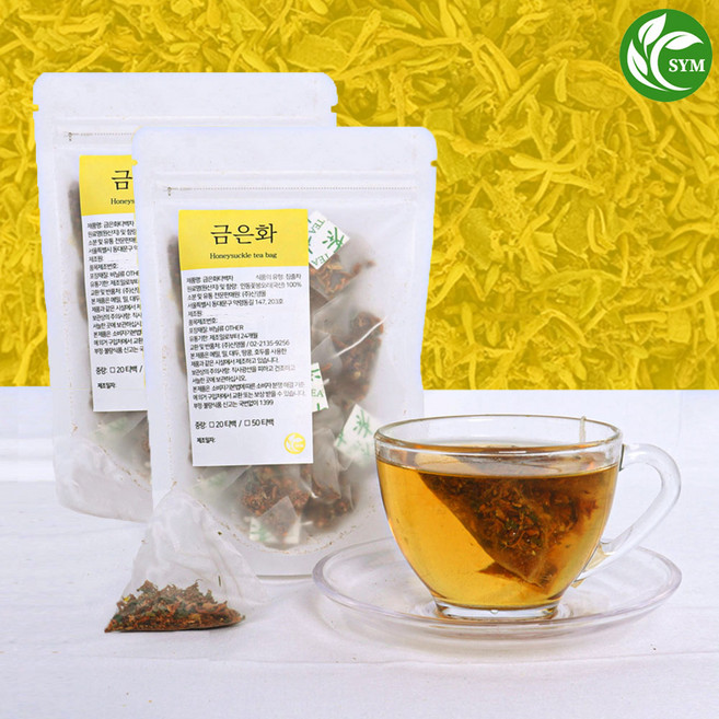 신영몰 국산 금은화차 50티백 국내산 인동꽃봉오리만 사용, 2개, 50개입, 1g