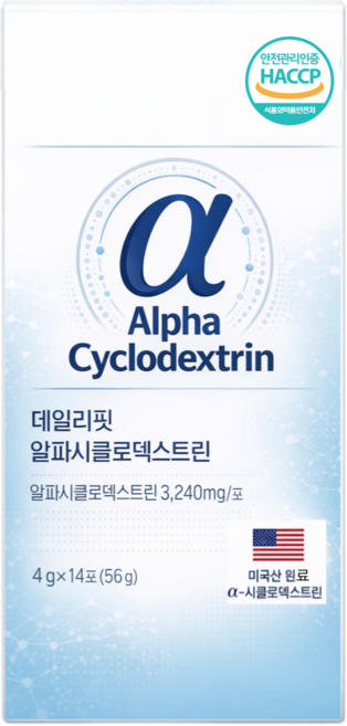 알파씨디 알파cd 분말 식약청인증 HACCP 알파시클로덱스트린, 1개, 56g