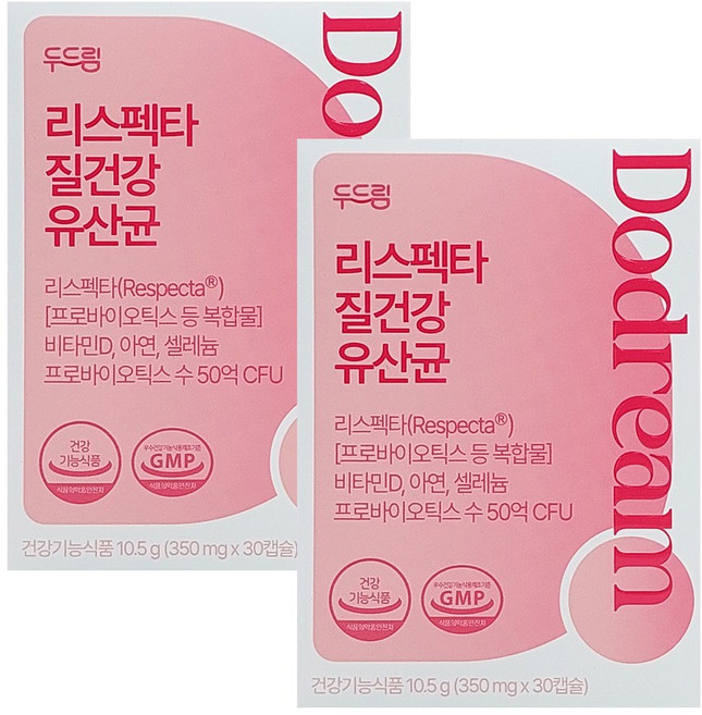 두드림 리스펙타 질 건강 생유산균 10.5g, 30회분, 2개