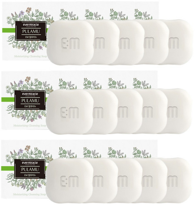 EM발효비누15개(100g) 세안 샤워 클렌징 모공 순한 세수 바디워시천연성분, 15개입