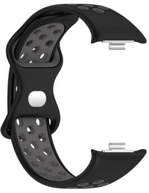 샤오미 레드미워치4 스트랩 스포츠 실리콘 밴드 시계줄 교체 레드미4 호환, 블랙&블루