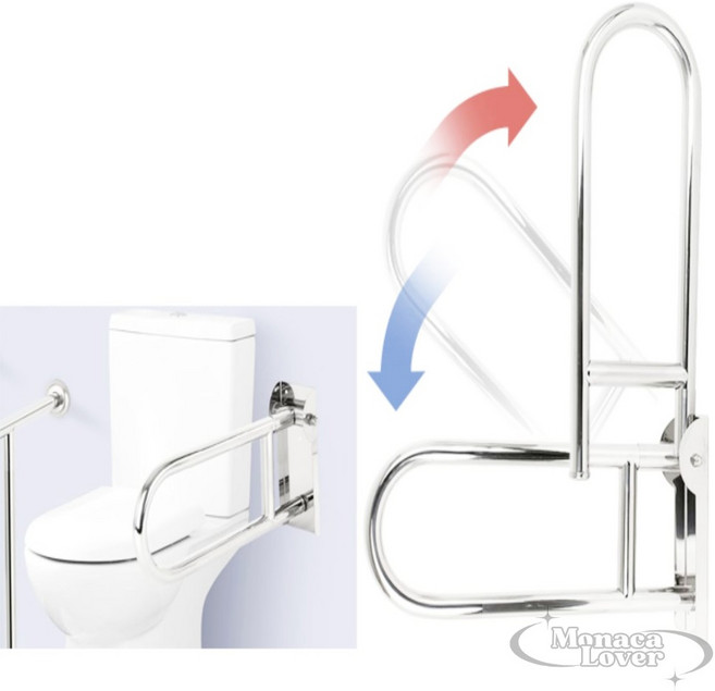 모나카러버 안전보조손잡이 상하가동식 소변기손잡이