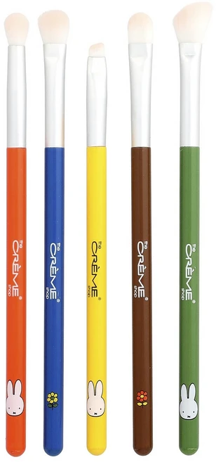 크림샵 미피 에브리데이 에센셜 아이섀도우 브러쉬 세트 + 여행용 파우치 (6종) TCR-01649 - 쿠팡