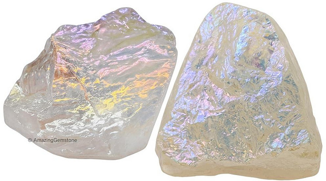 어메이징 젬스톤 엔젤 아우라 쿼츠 힐링 스톤 2피스