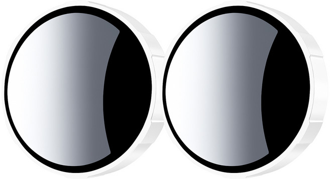 러너즈 사각지대 사이드미러 보조미러 보조거울, 2개, 화이트 전차종