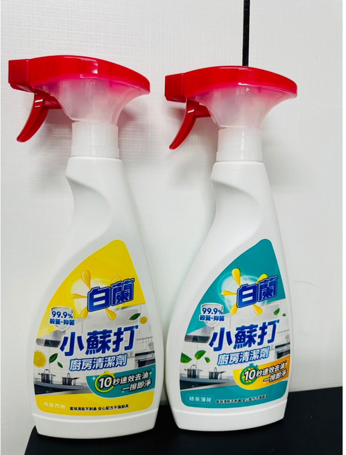 白蘭 檸檬西柚 台灣品牌, 1個, 小蘇打廚房清潔劑槍瓶480g(檸檬西柚)
