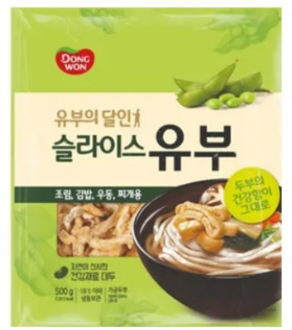 동원 슬라이스유부, 1개, 500g
