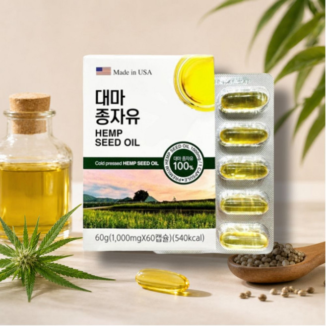 위드샵 뉴트리움 대마종자유 1000mg, 1개, 60정