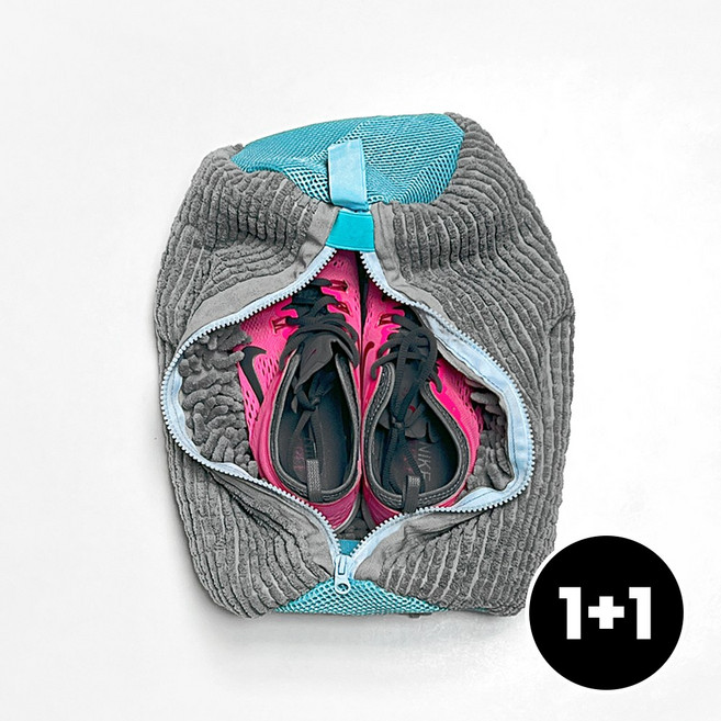 이지유 3세대 특대형 초간편 셀프 극세사 운동화세탁망 변형방지 자동 세척 신발빨래망, 그레이 GR, 2개