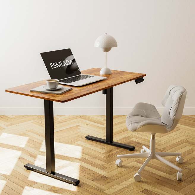 에스메라다 모션데스크 전동책상 높이조절 스탠딩 책상 공부 사무 게임용 스탠드 테이블 1200, 클래식 우드