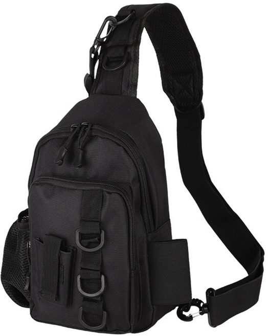 루어 낚시 다용도 보조 가방 크로스백, 블랙