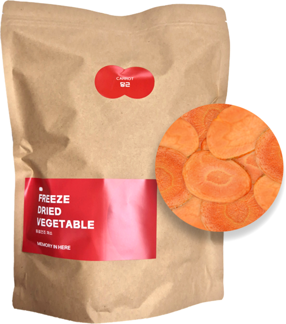 메모리인히어 15G 당근칩 국내산 동결건조 야채칩, 1개, 100g