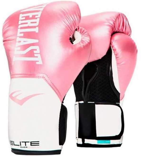 스파링 헤비백 미트 워크를 위한 에버라스트 프로 스타일 엘리트 운동 트레이닝 복싱 글러브, Pink/White, 8 oz., 1개, 8 온스