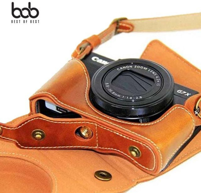 bob 캐논 g7x mark2 하이엔드 디카 가죽케이스 스트랩 캐논디카 캐논mark2케이스, 캐논G7XMark2, 블랙