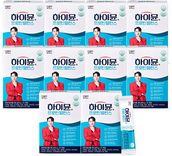 하이뮨 프로틴 밸런스 스틱형, 190g, 10개